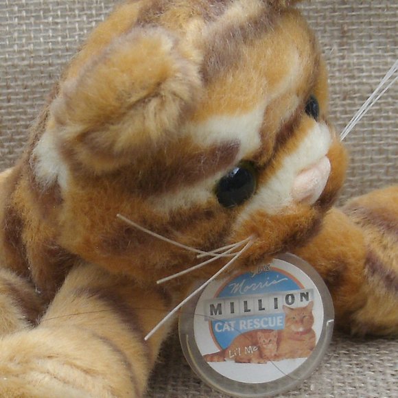 Vintage Orange Tabby Cat Stuffed Toy Morris' Million Cat Rescue 9 Lives - Picture 16 of 16